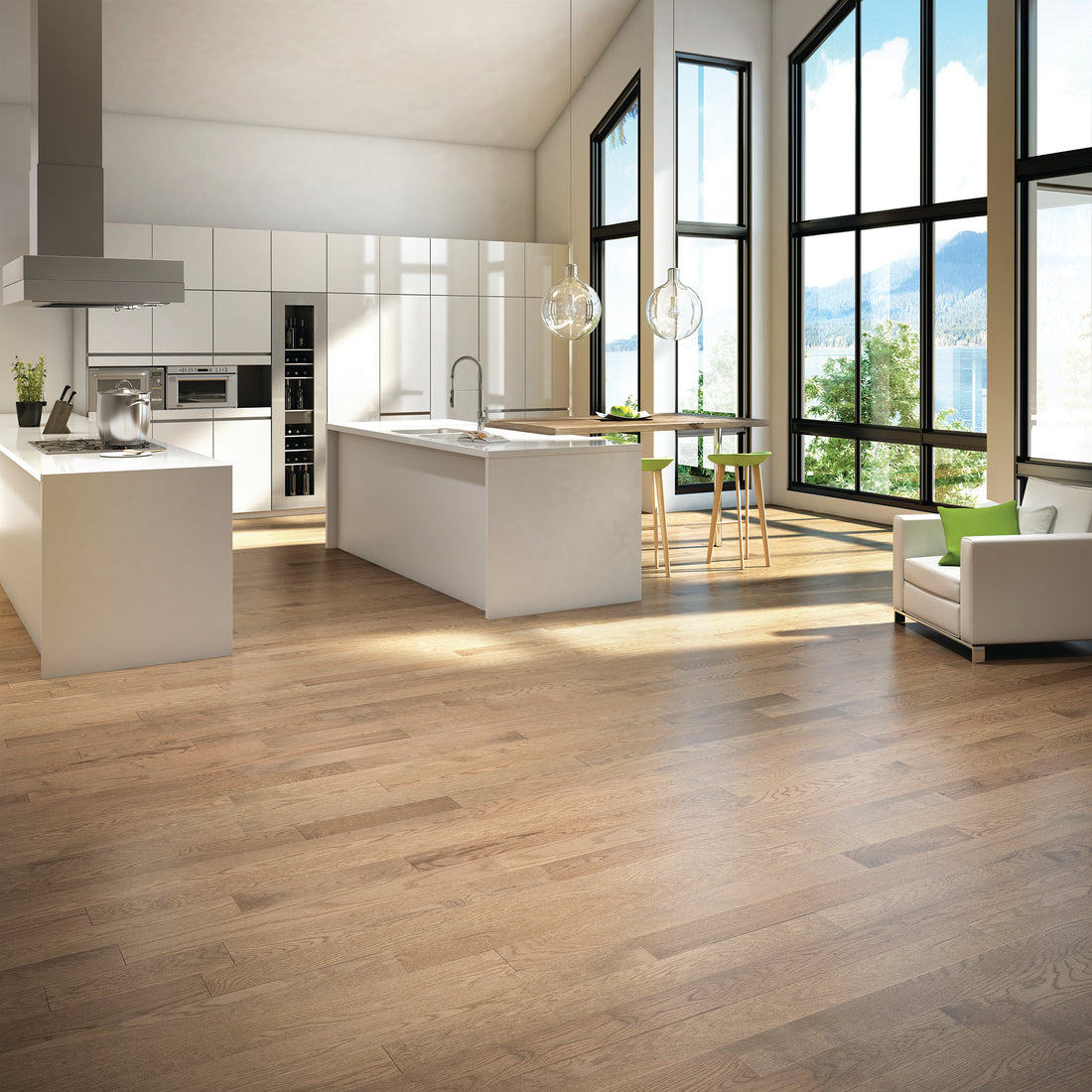 Plancher Mercier Bois Ingénierie 3/4 po en Chêne rouge | Collection Design+ 5 po
