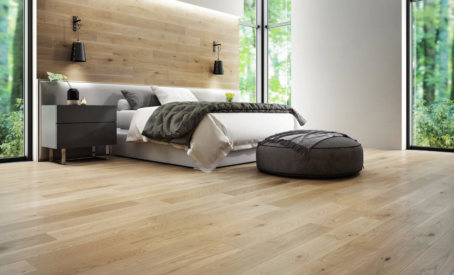 Plancher Mercier Bois franc en Chêne blanc | Collection Naked 4 1/4 po