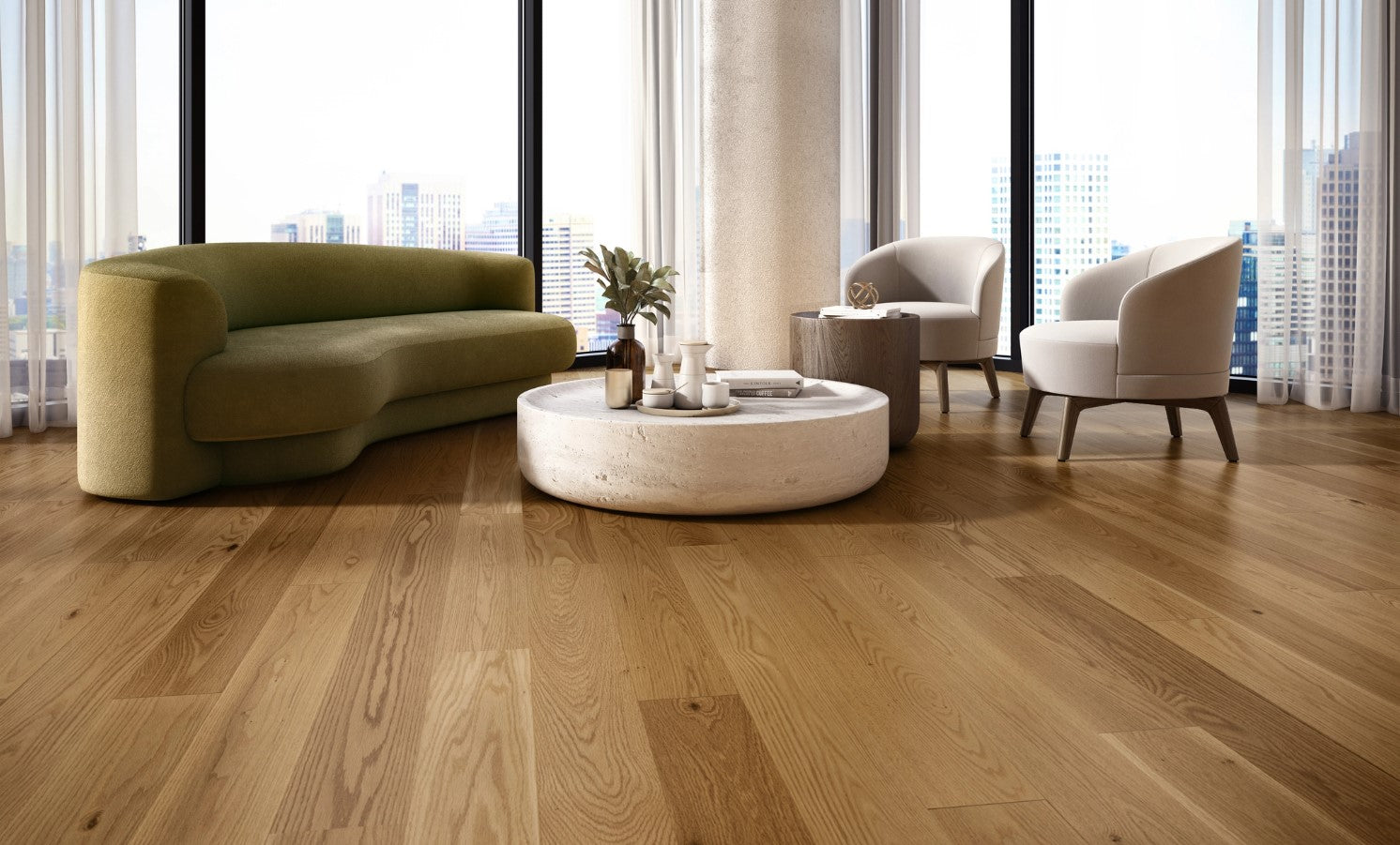 Plancher Mercier Bois Ingénierie en Chêne blanc 1/2 po | Collection Origins 6 1/2 po