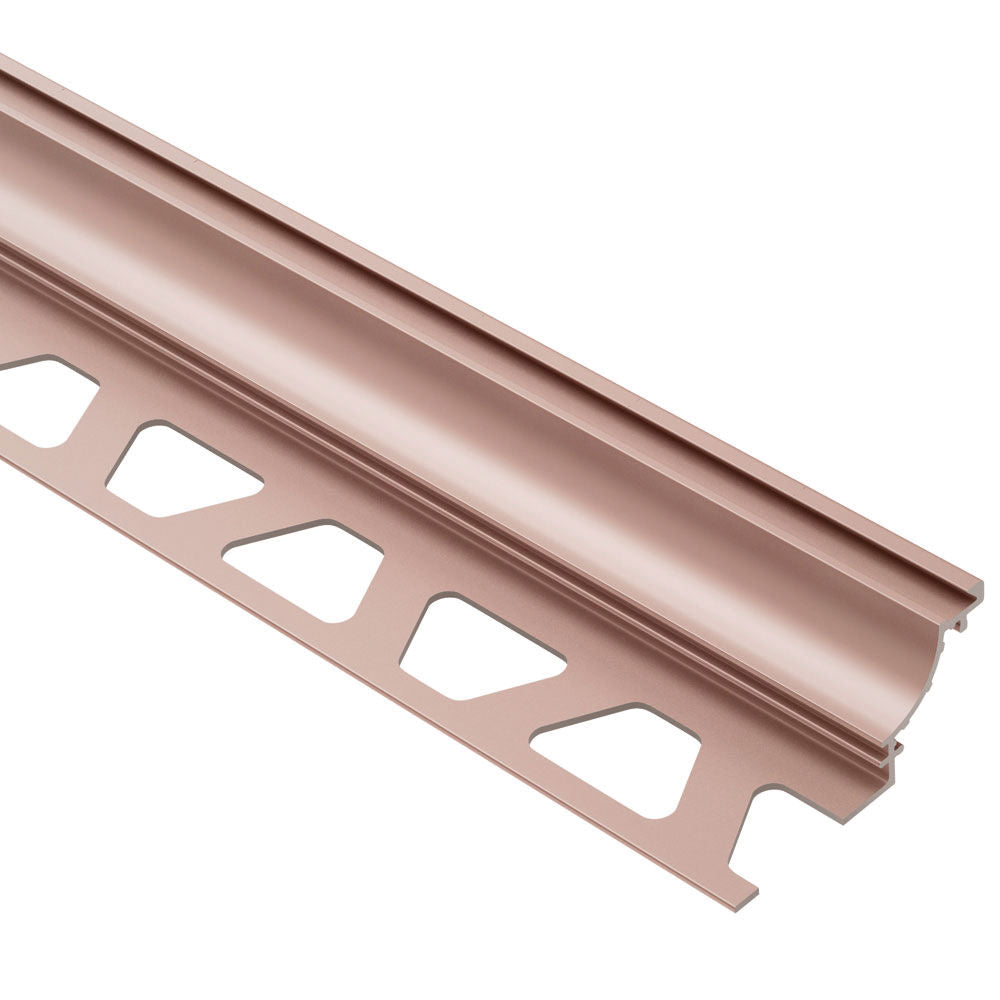 Schluter DILEX-AHK Profilé à gorge avec un radius de 3/8" (10 mm) - aluminium anodisé cuivre mat 3/8" x 8' 2-1/2"