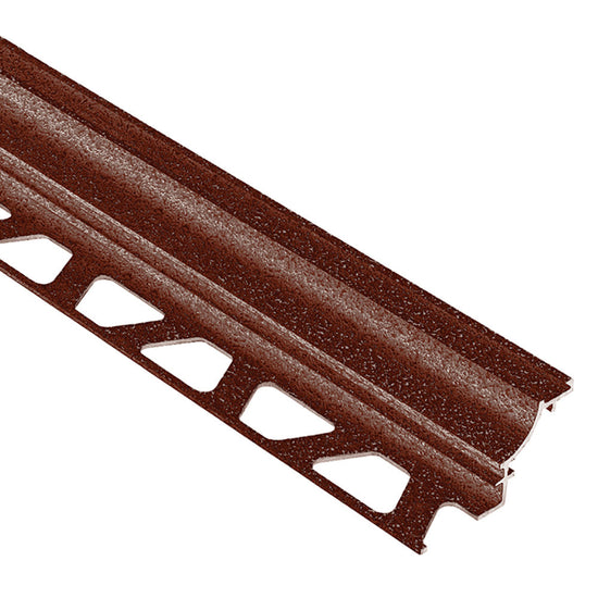 Schluter DILEX-AHK Profilé à gorge avec un radius de 3/8" (10 mm) - aluminium brun rustique 3/8" x 8' 2-1/2"