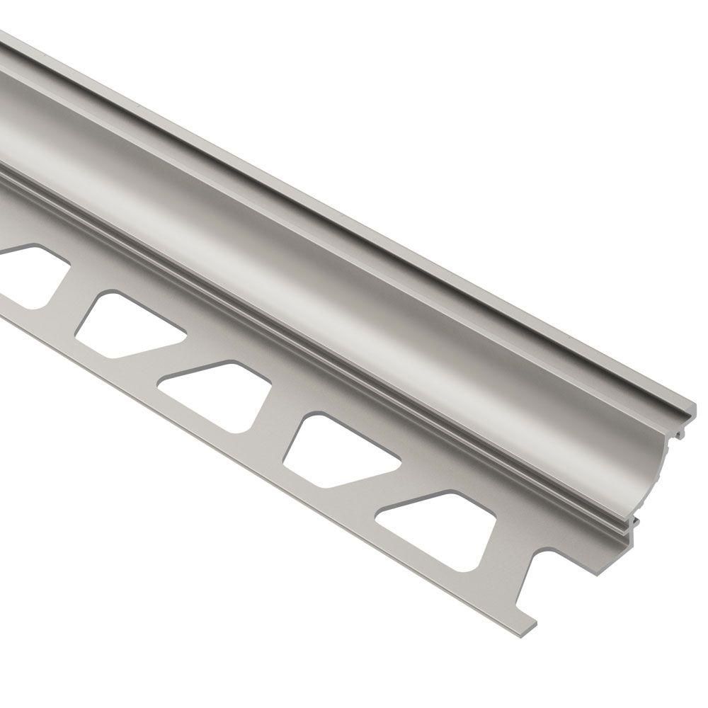Schluter DILEX-AHK Profilé à gorge avec un radius de 3/8" - aluminium anodizé nickel mat 1/2" (12.5 mm) x 8' 2-1/2"