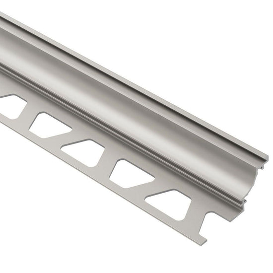 Schluter DILEX-AHK Profilé à gorge avec un radius de 3/8" - aluminium anodizé nickel mat 9/16" (15 mm) x 8' 2-1/2"