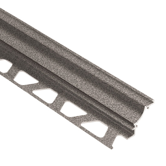 Schluter DILEX-AHK Profilé à gorge avec un radius de 3/8" - aluminium gris pierre 9/16" (15 mm) x 8' 2-1/2"