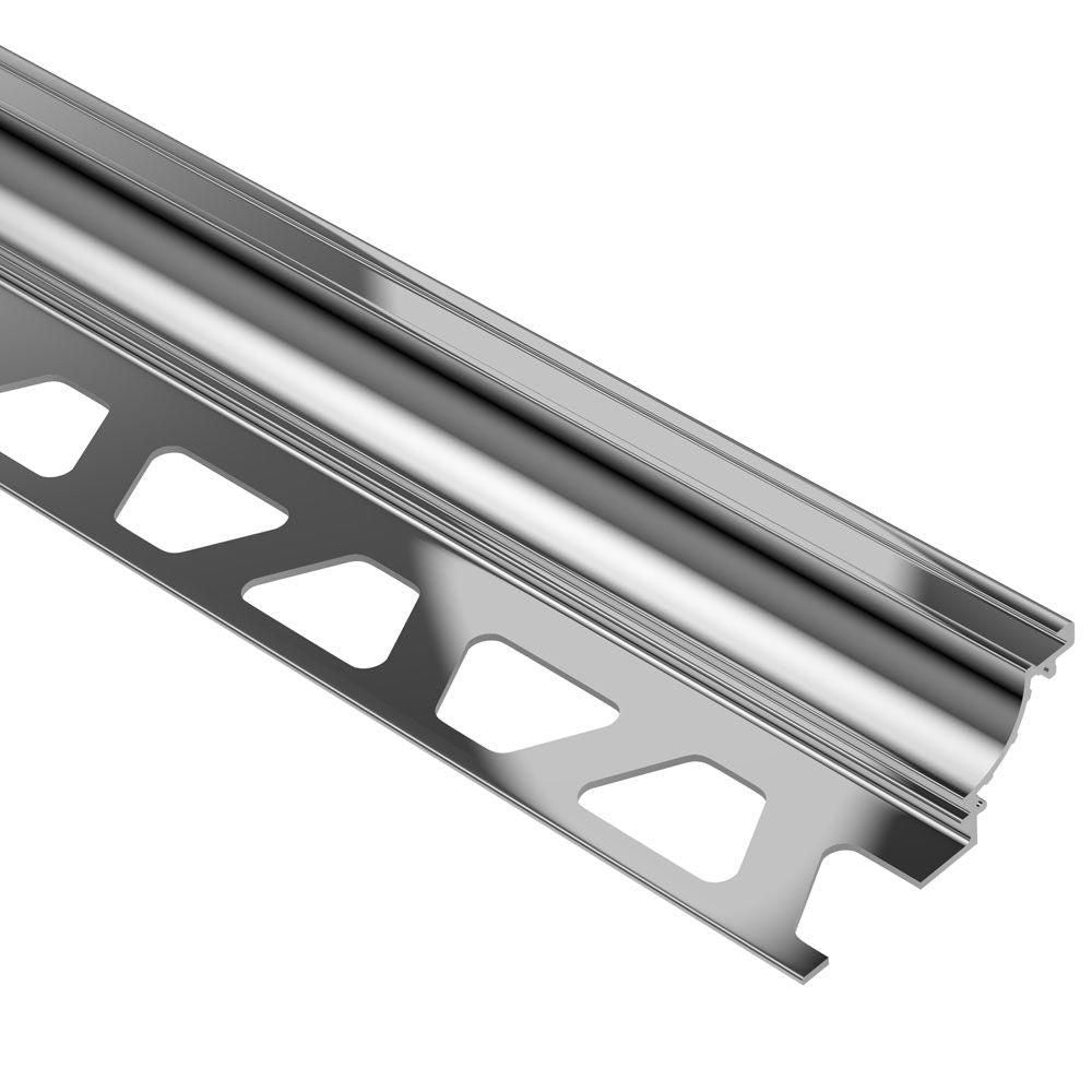 Schluter DILEX-AHK Profilé à gorge avec un radius de 3/8" - aluminium anodisé chrome poli 5/16" (8 mm) x 8' 2-1/2"