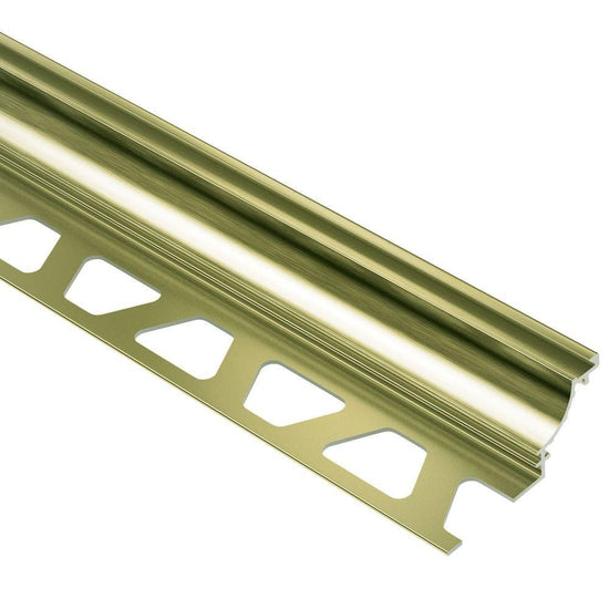 Schluter DILEX-AHK Profilé à gorge avec un radius de 3/8" - aluminium anodisé laiton brossé 5/16" (8 mm) x 8' 2-1/2"