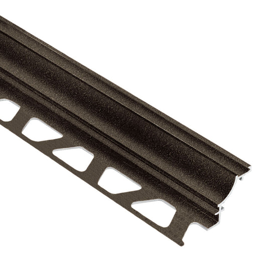 Schluter DILEX-AHK Profilé à gorge avec un radius de 3/8" - aluminium anthracite foncé 5/16" (8 mm) x 8' 2-1/2"