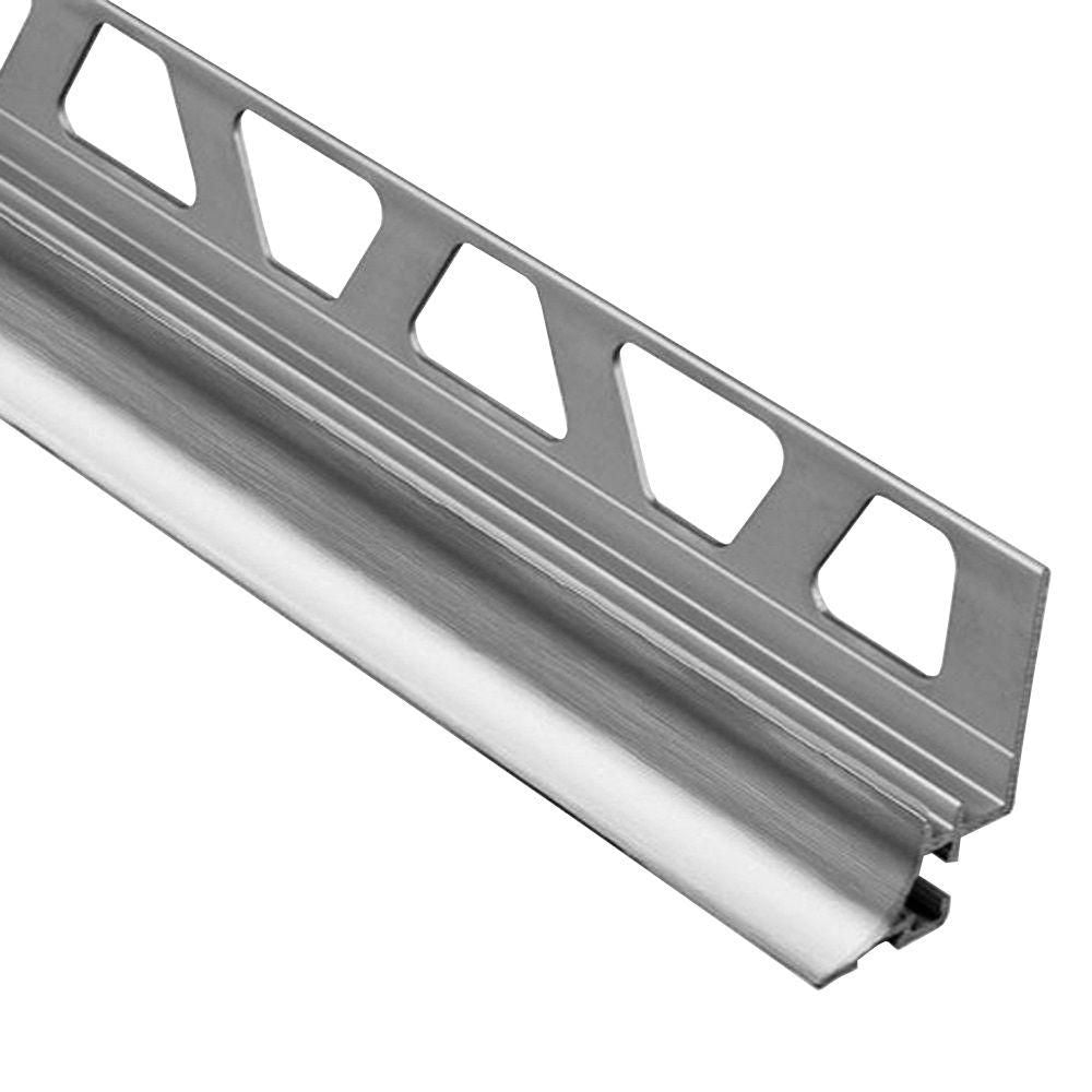 Schluter DILEX-AHKA Profilé à gorge avec un radius de 3/8" (10 mm) - aluminium anodisé chrome brossé 3/8" x 8' 2-1/2"