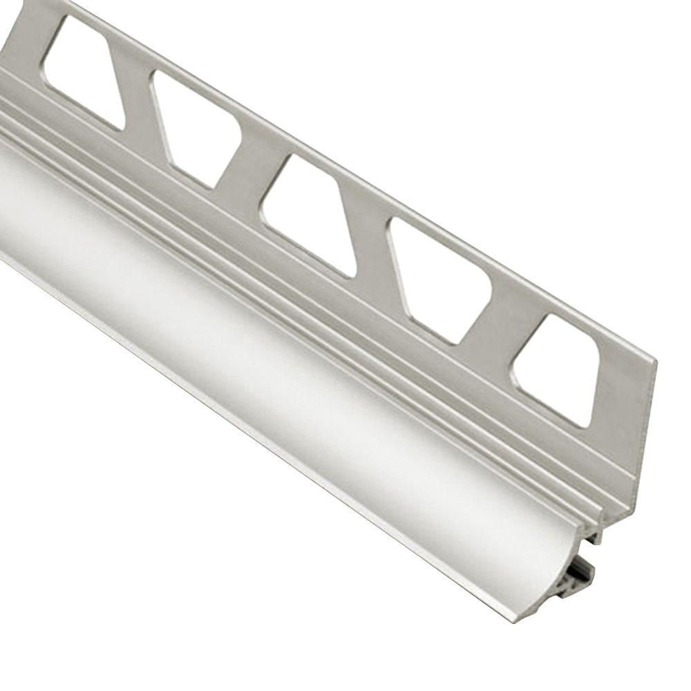 Schluter DILEX-AHKA Profilé à gorge avec un radius de 3/8" (10 mm) - aluminium anodisé nickel mat 3/8" x 8' 2-1/2"