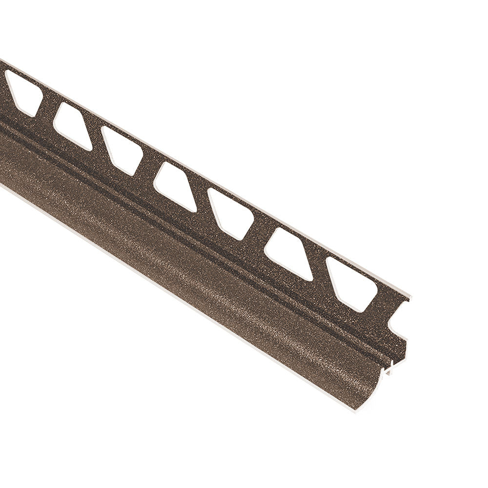 Schluter DILEX-AHKA profilé à gorge radius 3/8 pouce (10 mm) aluminium anthracite clair, longueur 8 pieds 2,5 pouces