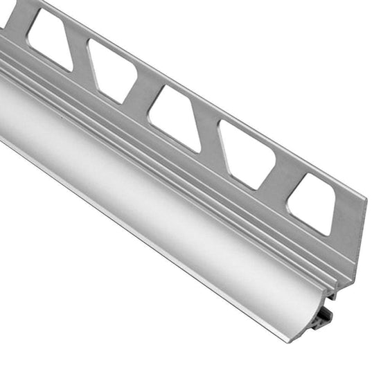 Schluter DILEX-AHKA profilé à gorge radius 3/8 pouce, aluminium anodisé mat, 1/2 pouce (12,5 mm) x 8 pi 2,5 po