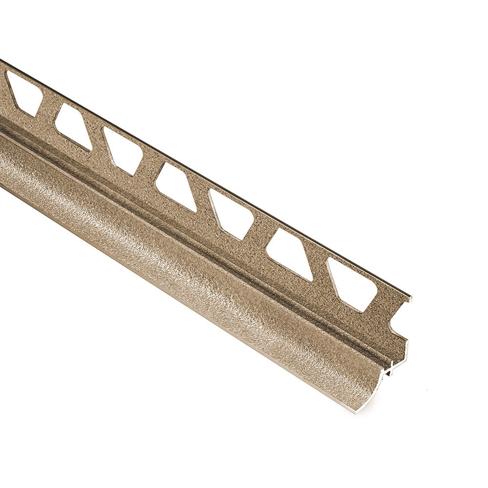 Schluter DILEX-AHKA profilé à gorge rayon 3/8 pouce aluminium beige 1/2 pouce (12,5 mm) x 8 pi 2 1/2 po
