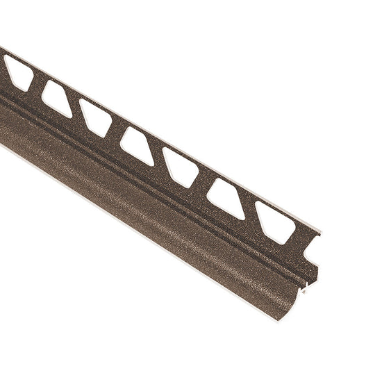 Schluter DILEX-AHKA profilé à gorge radius 3/8 pouce, aluminium anthracite clair, 1/2 pouce (12,5 mm) x 8'2-1/2