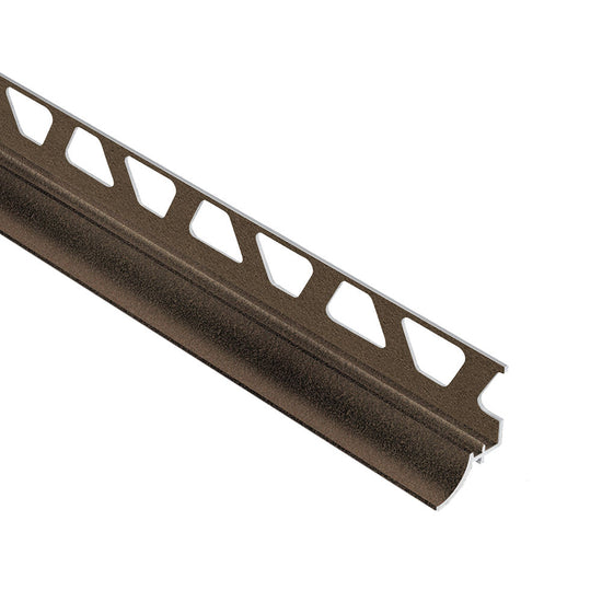 Schluter DILEX-AHKA profilé à gorge aluminium bronze, rayon 3/8 pouce, 5/16 pouce (8 mm), longueur 8 pieds 2-1/2 pouces