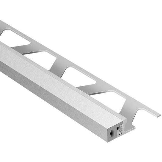 Schluter DILEX-KSA Profilé pour joint de périmètre muni de ruban autoadhésif gris classique - aluminium 7/16" (11 mm) x 8' 2-1/2"