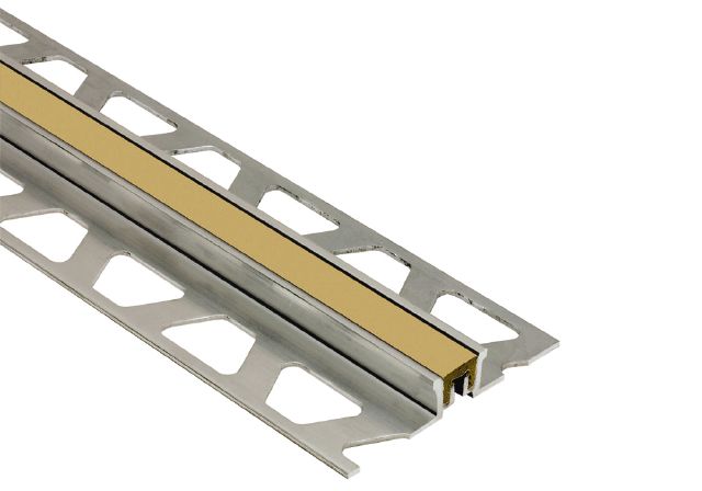 Schluter DILEX-KSN profilé pour joint de surface aluminium 3/8 (10 mm) insertion beige clair 7/16 longueur 8' 2-1/2