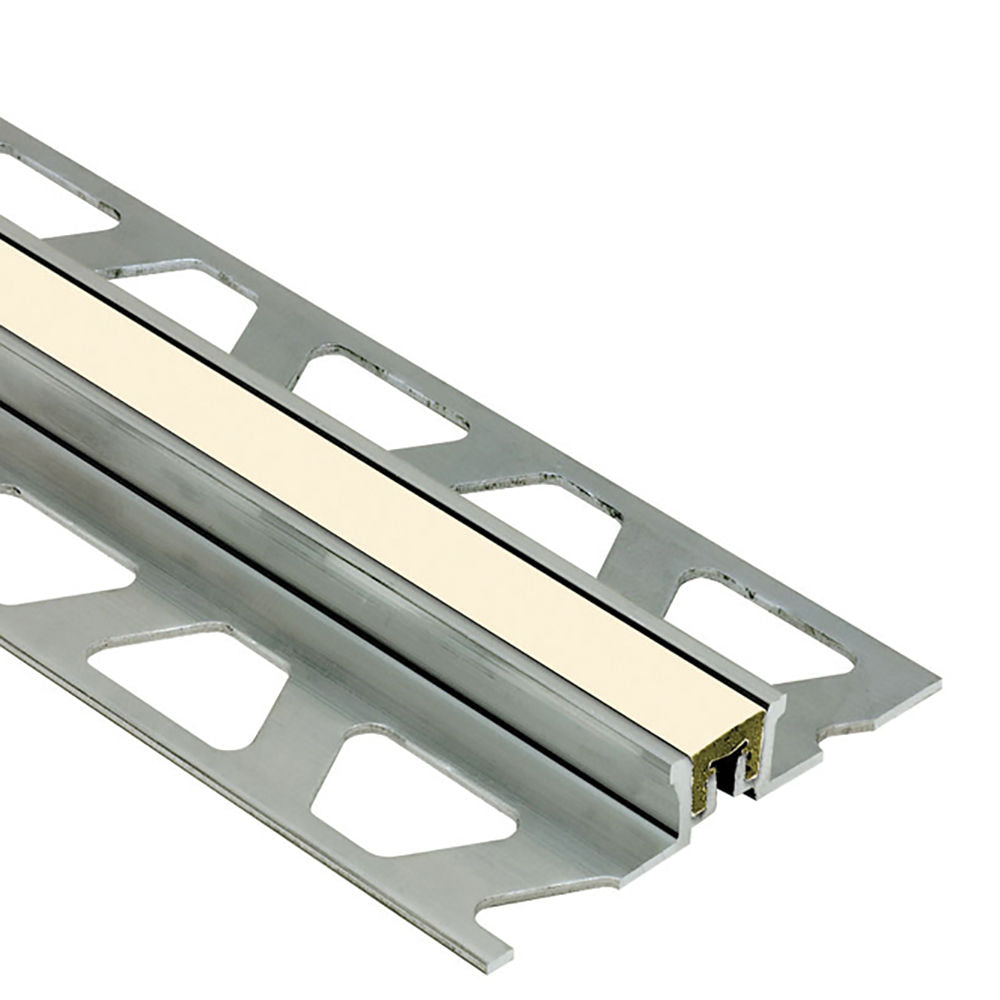 Schluter DILEX-KSN profilé pour joint de surface en aluminium avec insertion sable, 7/16 in (11 mm) x 8 ft 2-1/2 in