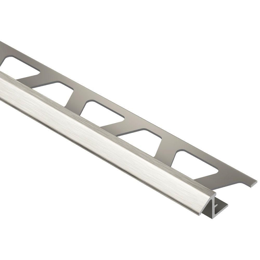Schluter RENO-TK profilé réducteur en aluminium anodisé nickel brossé, 5/16 (8 mm) × 8 pi 2-1/2 po