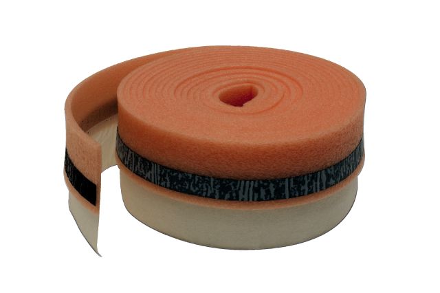 Schluter BEKOTEC-BRS/KF Bande de périmètre adhésive mousse de polyéthylène nickel 5/16" (8 mm) x 3-1/8" x 82'
