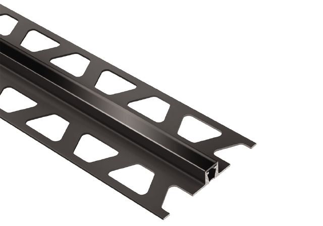 Schluter DILEX-BWB profilé pour joint de surface PVC noir, zone de mouvement 3/8 pouce, 1/4 pouce (6 mm) x 8 pi 2,5 po