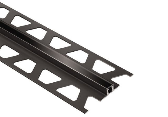 Schluter DILEX-BWB profilé pour joint de surface PVC noir, zone de mouvement 3/8 pouce, 1/4 pouce (6 mm) x 8 pi 2,5 po