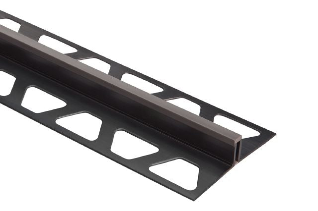 Schluter DILEX-BWS Profilé pour joint de surface Plastique PVC avec zone de mouvement CPE de 3/16" Anthracite foncé 1/4" x 8' 2-1/2"