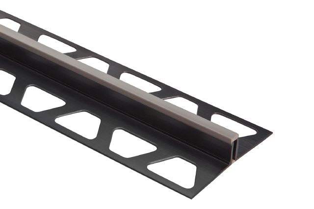 Schluter DILEX-BWS Profilé pour joint de surface Plastique PVC avec zone de mouvement CPE de 3/16" Gris coulis 1/4" x 8' 2-1/2"