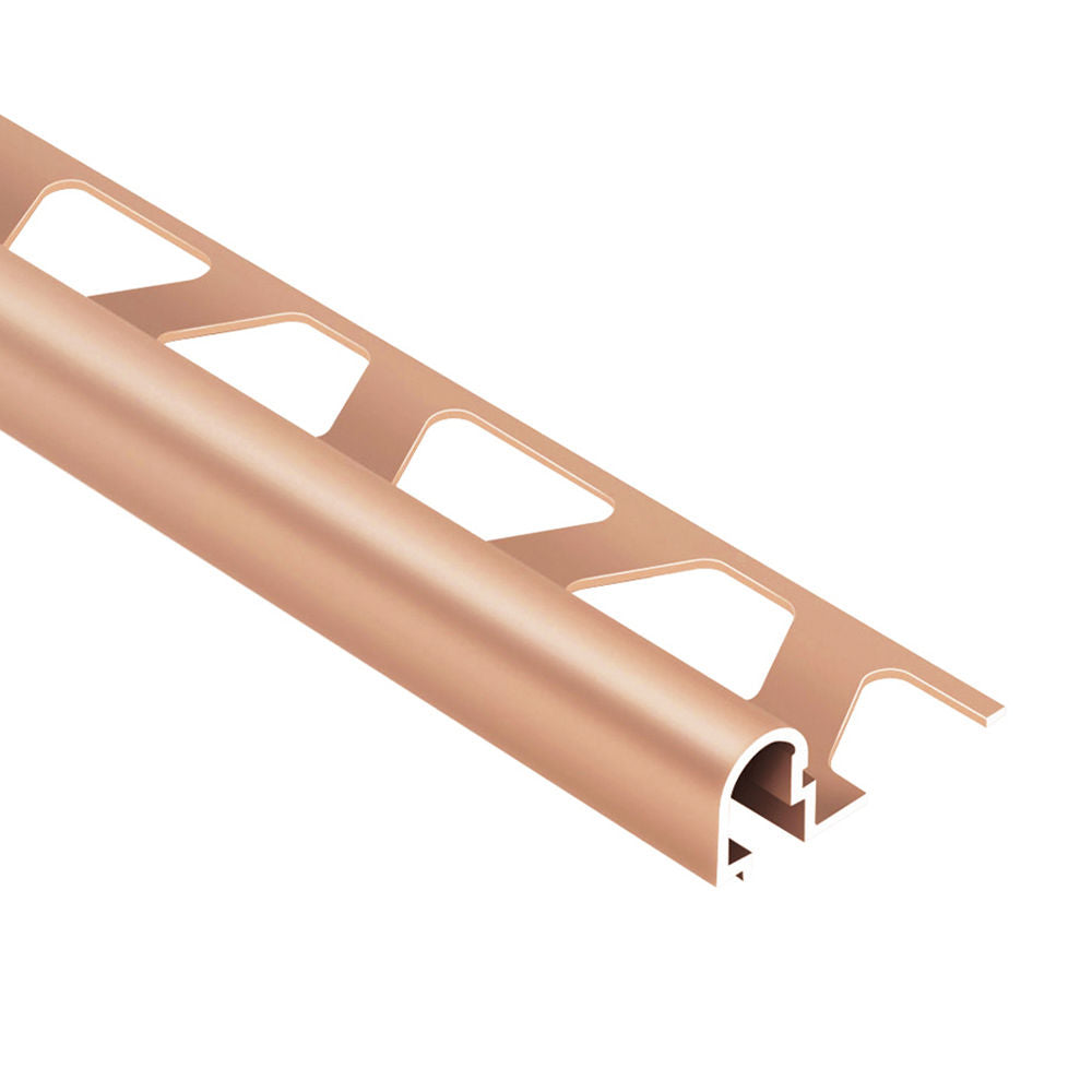 Schluter RONDEC-DB Profilé décoratif - aluminium anodisé cuivre mat 17/32" (14 mm) x 8' 2-1/2"