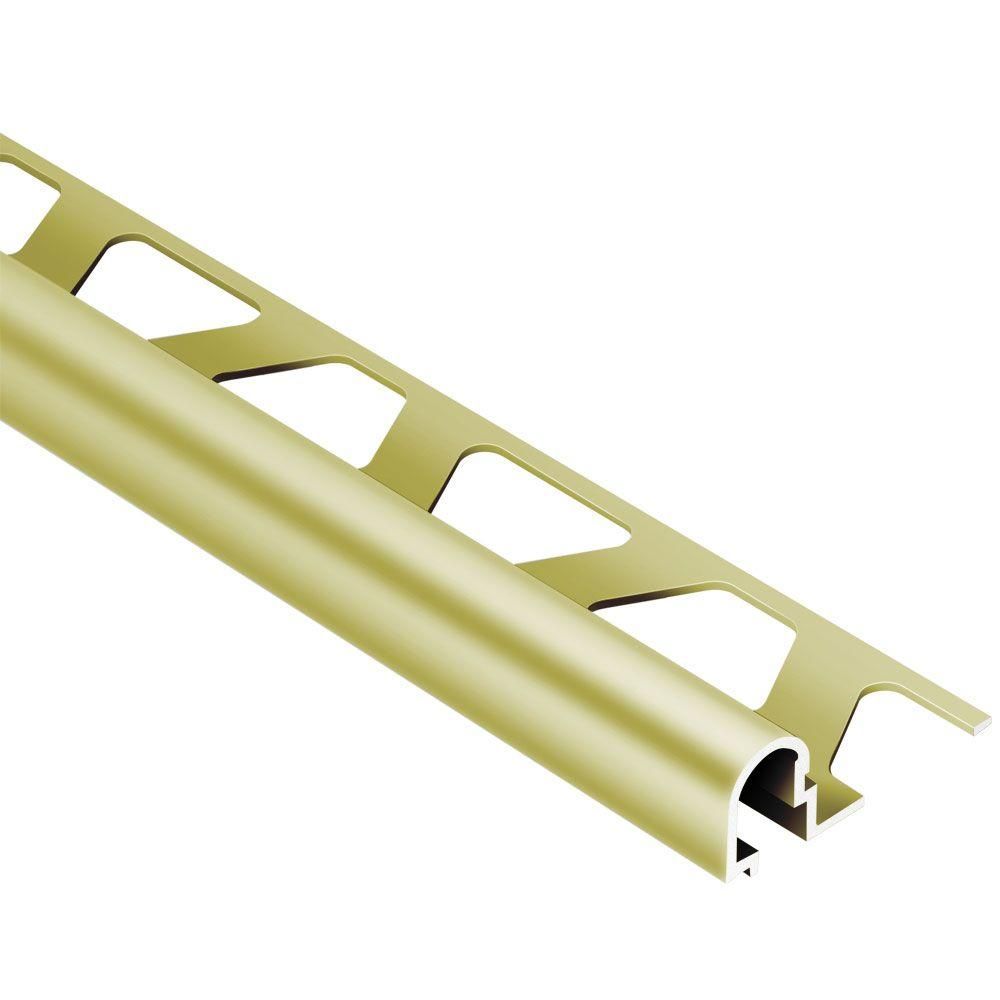 Schluter RONDEC-DB Profilé décoratif - aluminium anodisé laiton mat 17/32" (14 mm) x 8' 2-1/2"
