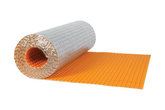 Schluter DITRA-HEAT-DUO-PS Membrane de désolidarisation autocollante en rouleau pour plancher chauffant 2' 7" x 33' - 8 mm (108 pi²)
