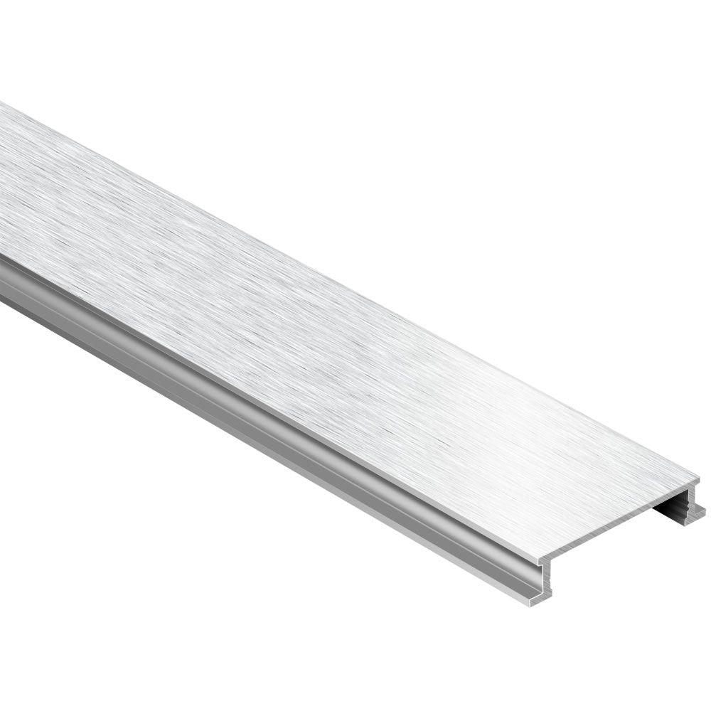 Schluter DESIGNLINE Profil décoratif de bordure - aluminium anodisé chrome brossé 1/4" (6 mm) x 8' 2-1/2"