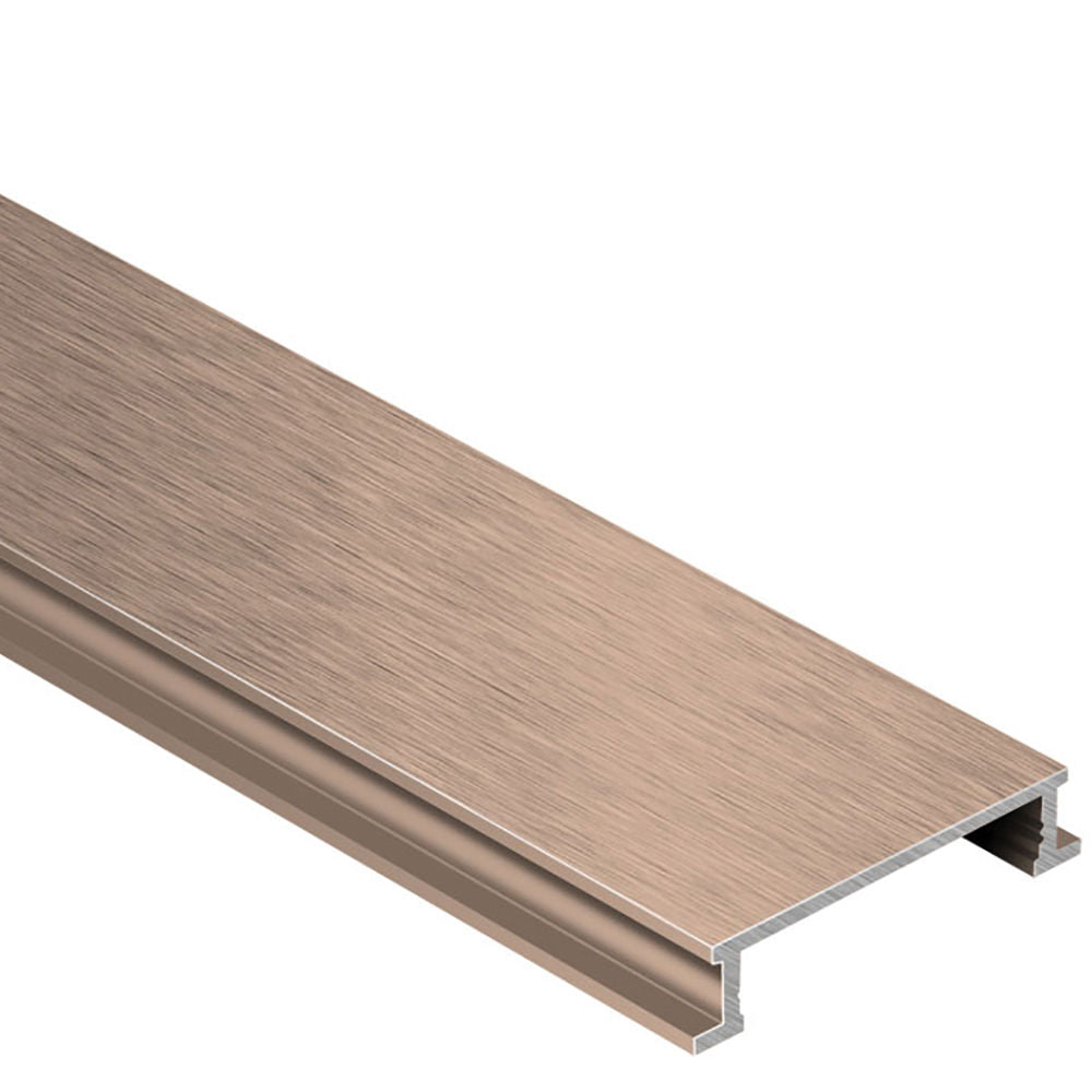 Schluter DESIGNLINE Profil décoratif de bordure - aluminium anodisé cuivre brossé 1/4" (6 mm) x 8' 2-1/2"