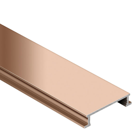 Schluter DESIGNLINE Profil décoratif de bordure - aluminium anodisé cuivre poli 1/4" (6 mm) x 8' 2-1/2"