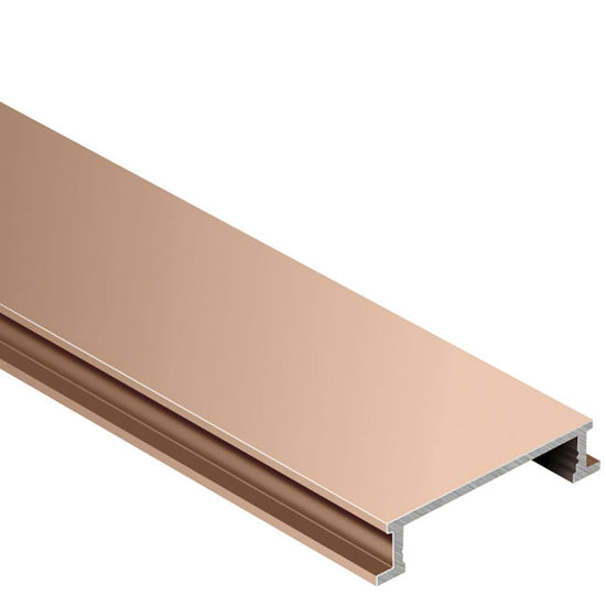 Schluter DESIGNLINE Profil décoratif de bordure - aluminium anodisé cuivre mat 1/4" (6 mm) x 8' 2-1/2"