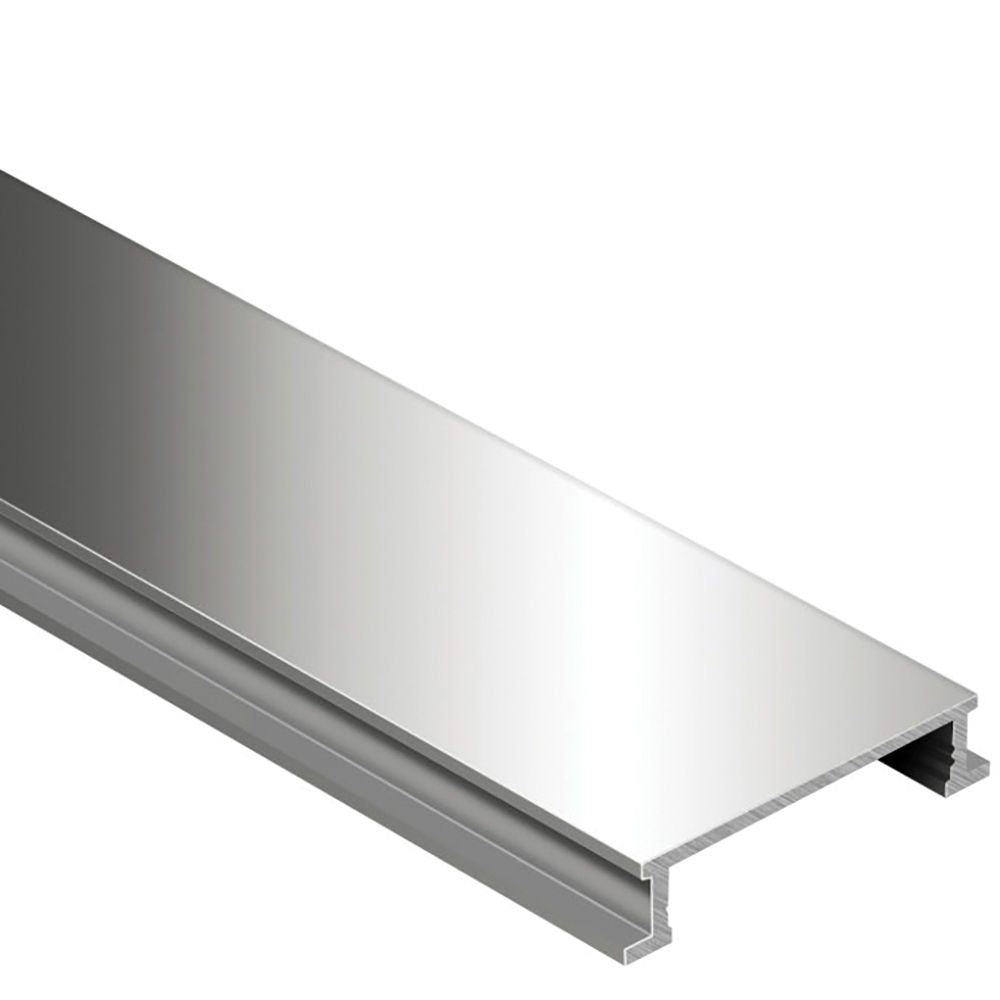 Schluter DESIGNLINE Profil décoratif de bordure - aluminium anodisé nickel poli 1/4" (6 mm) x 8' 2-1/2"