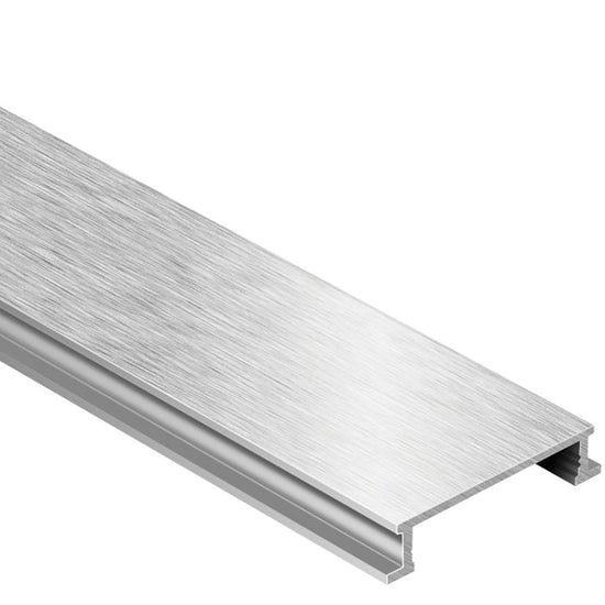 Schluter DESIGNLINE Profil décoratif de bordure - aluminium anodisé nickel brossé 1/4" (6 mm) x 8' 2-1/2"