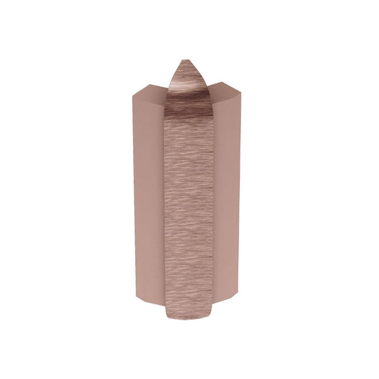 Schluter RONDEC-STEP Coin extérieur 135° avec ailette verticale de 2-1/4" - aluminium anodisé cuivre brossé 1/2" (12.5 mm)