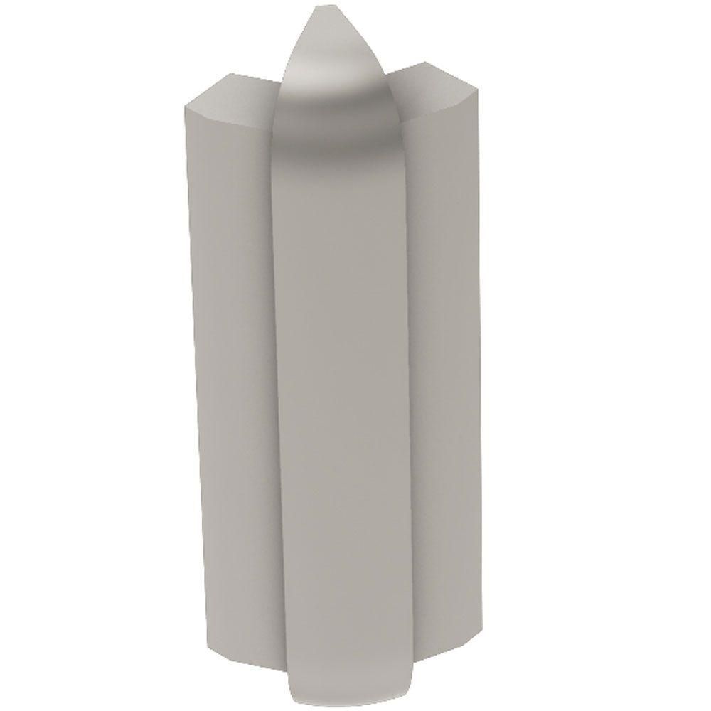 Schluter RONDEC-STEP Coin extérieur 135° avec ailette verticale de 2-1/4" - aluminium anodisé nickel mat 5/16" (8 mm)