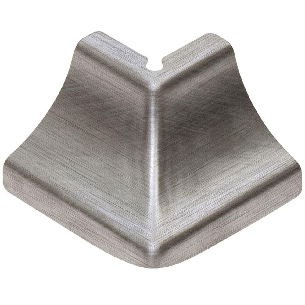 Schluter DILEX-EHK Coin extérieur 135° 2-directions avec un radius de 23/32" (18 mm) - acier inoxydable (V2) brossé