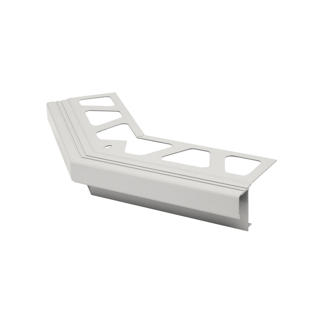 Schluter BARA-RAK Coin extérieur 135° pour profilés de bordure de balcon aluminium blanc éclatant
