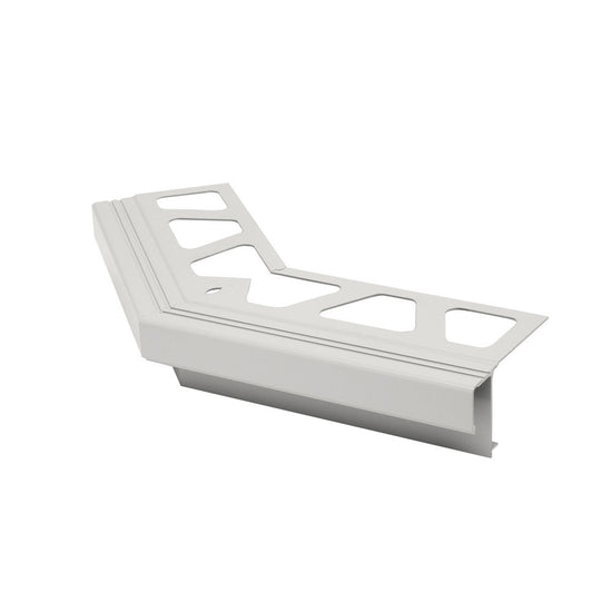 Schluter BARA-RAK Coin extérieur 135° pour profilés de bordure de balcon aluminium blanc éclatant