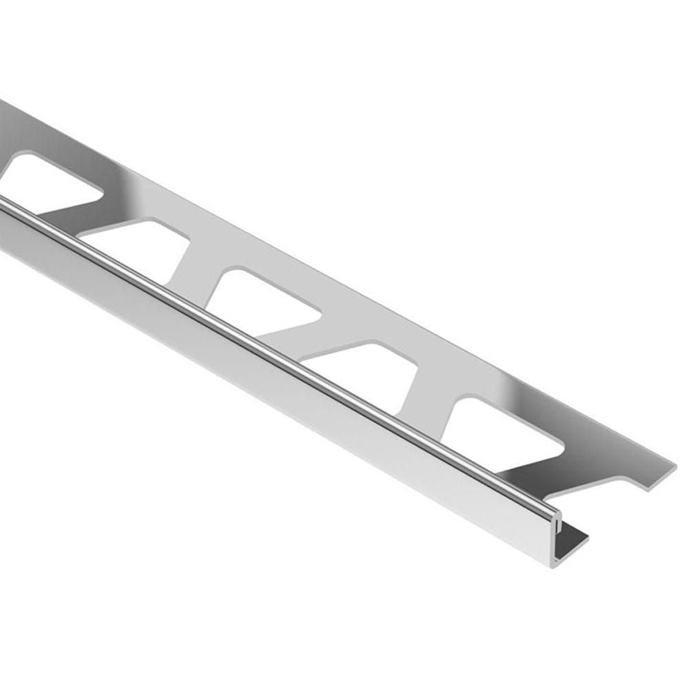 Schluter SCHIENE Profilé de bordure pour mur/plancher acier inoxydable (V2) 5/8" (16 mm) x 8' 2-1/2"