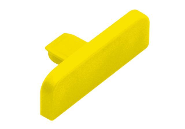 Schluter TREP-SE/-S capuchon de fermeture PVC jaune 1-1/32 po (26 mm) pour nez de marche