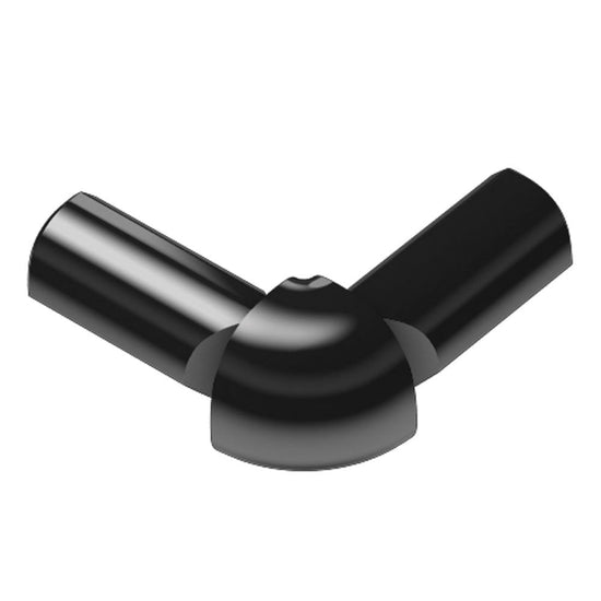 Schluter RONDEC Coin extérieur à 2 bouts 90° - aluminium anodisé noir éclatant 3/8" (10 mm)