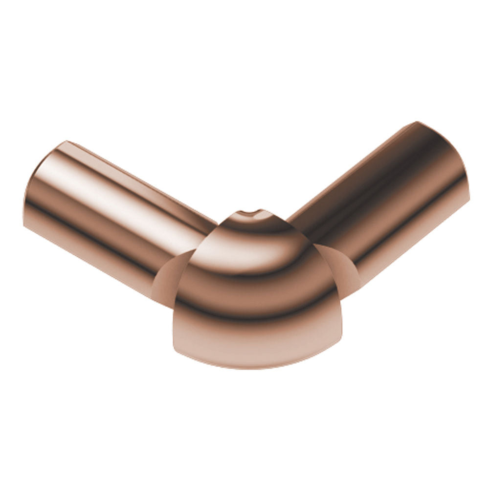 Schluter RONDEC Coin extérieur à 2 bouts 90° - aluminium anodisé cuivre poli 3/8" (10 mm)