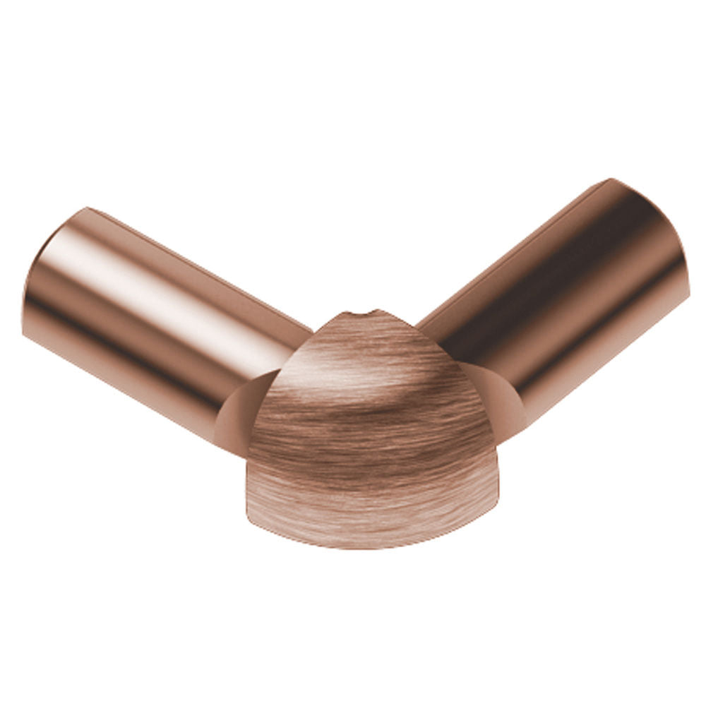 Schluter RONDEC Coin extérieur à 2 bouts 90° - aluminium anodisé cuivre brossé 3/8" (10 mm)
