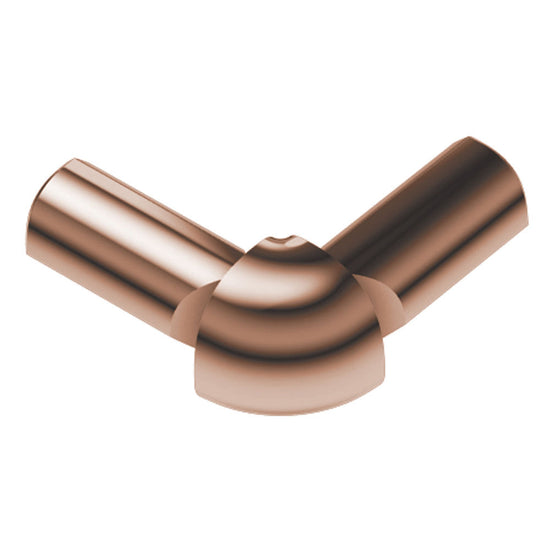 Schluter RONDEC Coin extérieur à 2 bouts 90° - aluminium anodisé cuivre poli 3/8" (10 mm)