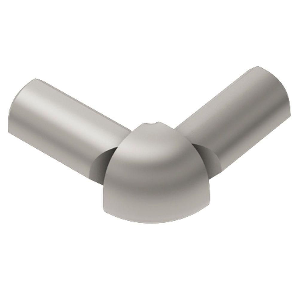 Schluter RONDEC Coin extérieur à 2 bouts 90° - aluminium anodisé nickel mat 3/8" (10 mm)