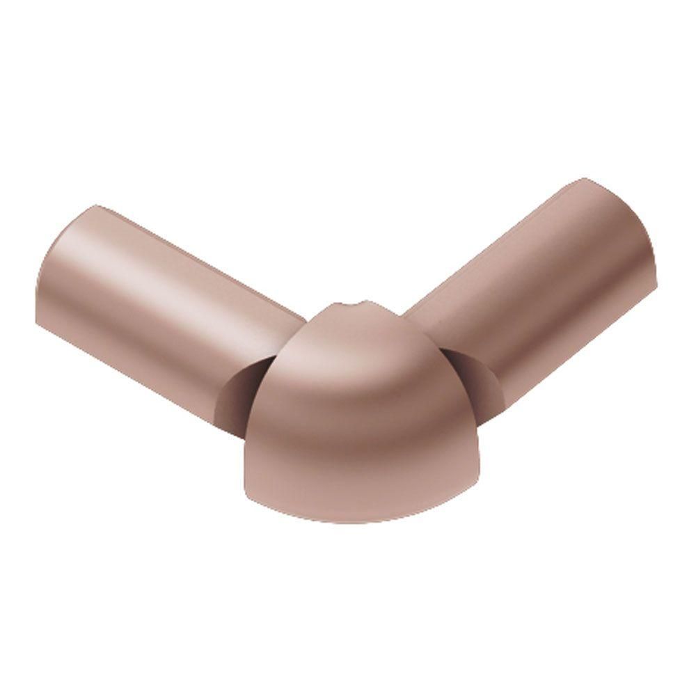 Schluter RONDEC Coin extérieur à 2 bouts 90° - aluminium anodisé cuivre mat 1/2" (12.5 mm)