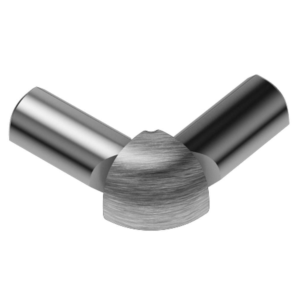 Schluter RONDEC Coin extérieur à 2 bouts 90° - aluminium anodisé chrome brossé 5/16" (8 mm)